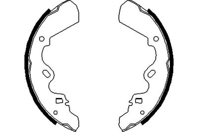 Bremžu loku komplekts KAVO PARTS KBS-3907