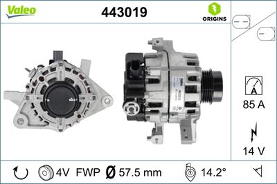 Генератор VALEO 443019