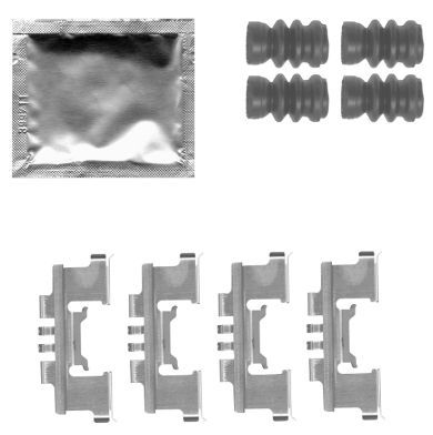 Комплектующие, колодки дискового тормоза HELLA 8DZ 355 204-791