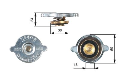 Крышка, радиатор GATES RC125