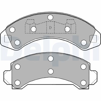 Комплект тормозных колодок, дисковый тормоз DELPHI LP1173