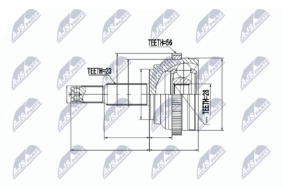 Шарнирный комплект, приводной вал NTY NPZ-CH-000