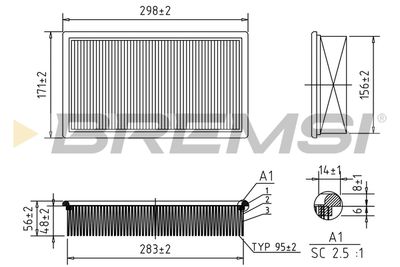 Воздушный фильтр BREMSI FA1223