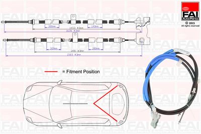 Тросик, cтояночный тормоз FAI AutoParts FBC0058