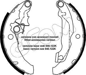 Bremžu loku komplekts CIFAM 153-131Y