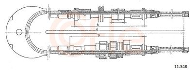 Тросик, cтояночный тормоз COFLE 92.11.548