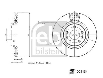 Bremžu diski FEBI BILSTEIN 1009134