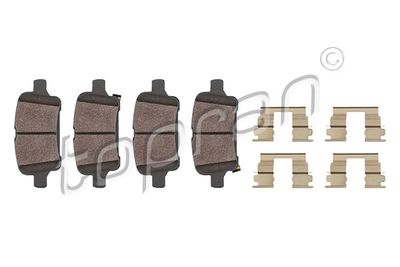 Комплект тормозных колодок, дисковый тормоз TOPRAN 624 521