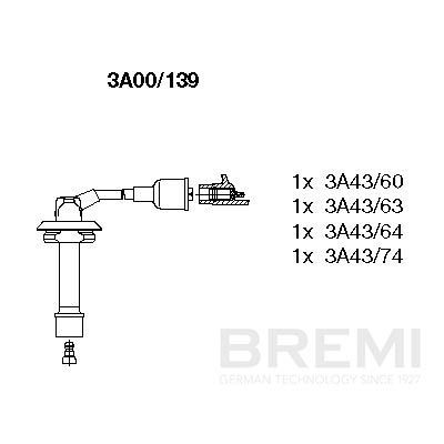 Augstsprieguma vadu komplekts BREMI 3A00/139