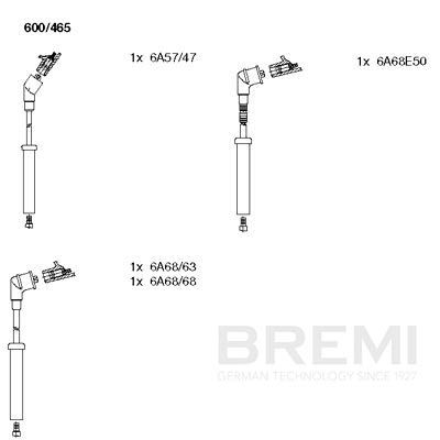 Augstsprieguma vadu komplekts BREMI 600/465