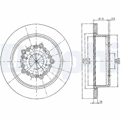 Тормозной диск DELPHI BG2662