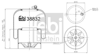 Pneimoatsperes spilvens, Pneimopiekare FEBI BILSTEIN 38832
