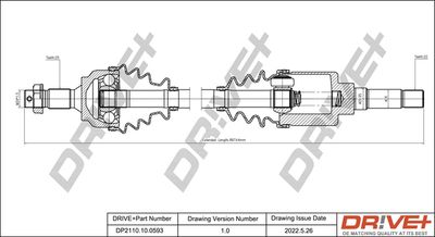 Piedziņas vārpsta Dr!ve+ DP2110.10.0593