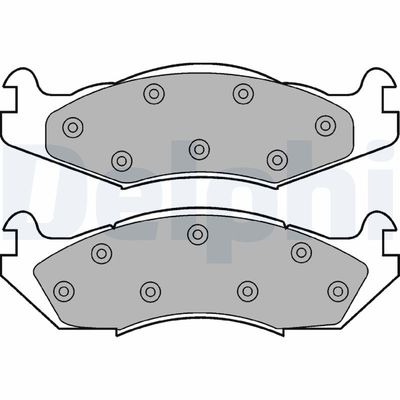 Комплект тормозных колодок, дисковый тормоз DELPHI LP889