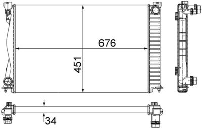 Радиатор, охлаждение двигателя MAHLE CR 1861 000S