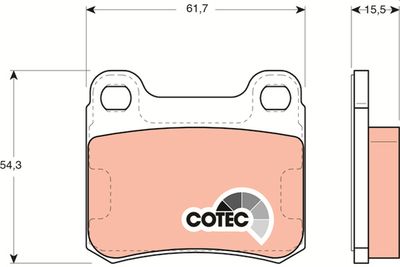 Bremžu uzliku kompl., Disku bremzes TRW GDB911