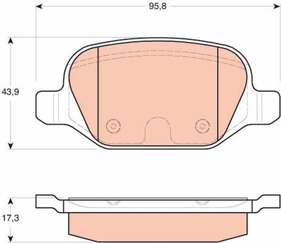 Bremžu uzliku kompl., Disku bremzes TRW GDB1646