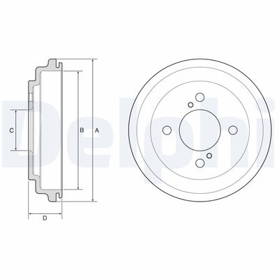 Bremžu trumulis DELPHI BF646