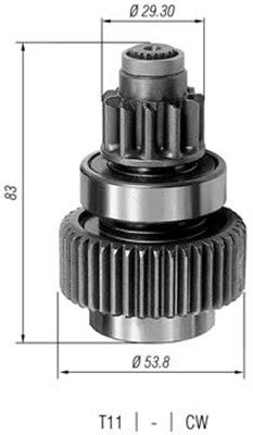 Ведущая шестерня, стартер MAGNETI MARELLI 940113020229