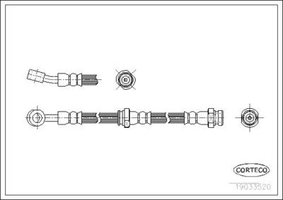 Bremžu šļūtene CORTECO 19033520