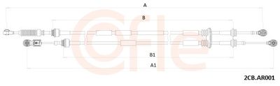 Трос, механическая коробка передач COFLE 2CB.AR001