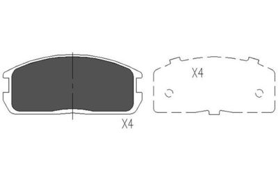 Bremžu uzliku kompl., Disku bremzes KAVO PARTS KBP-5524