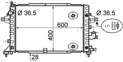 Радиатор, охлаждение двигателя MAHLE CR 1858 000S