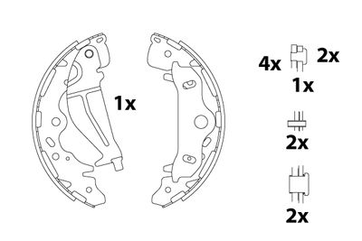 Bremžu loku komplekts TRW GS8820
