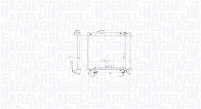 Радиатор, охлаждение двигателя MAGNETI MARELLI 350213213800