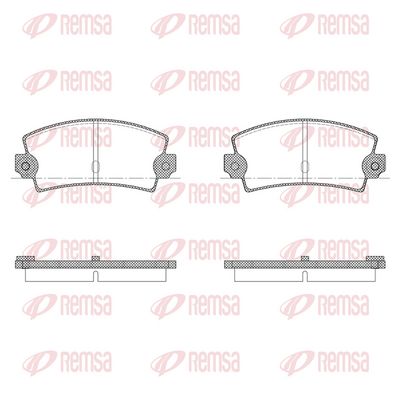 Комплект тормозных колодок, дисковый тормоз REMSA 0021.36