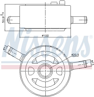 Eļļas radiators, Motoreļļa NISSENS 91435