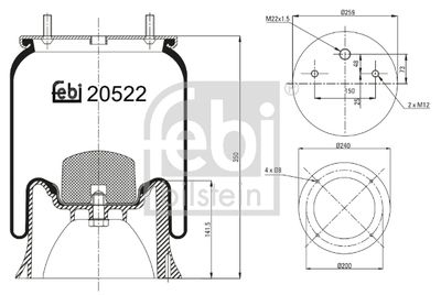 Pneimoatsperes spilvens, Pneimopiekare FEBI BILSTEIN 20522