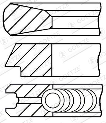 Комплект поршневых колец GOETZE ENGINE 08-429200-00