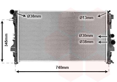 Radiators, Motora dzesēšanas sistēma VAN WEZEL 30002356