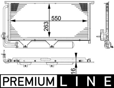 Конденсатор, кондиционер MAHLE AC 663 000P