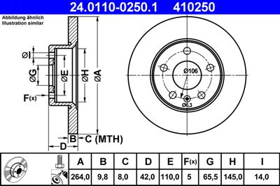 Тормозной диск ATE 24.0110-0250.1
