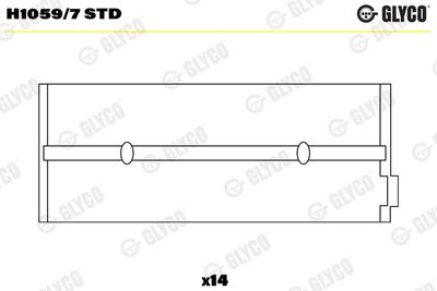 Подшипник коленвала GLYCO H1059/7 STD