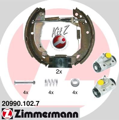 Bremžu loku komplekts ZIMMERMANN 20990.102.7