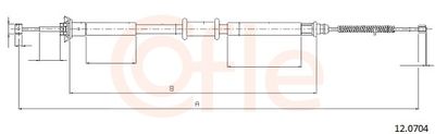 Тросик, cтояночный тормоз COFLE 12.0704