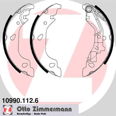 Bremžu loku komplekts ZIMMERMANN 10990.112.6