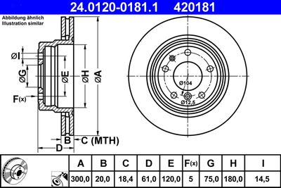 Bremžu diski ATE 24.0120-0181.1