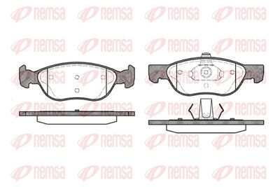 Комплект тормозных колодок, дисковый тормоз REMSA 0587.00