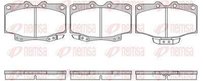 Комплект тормозных колодок, дисковый тормоз REMSA 0430.04