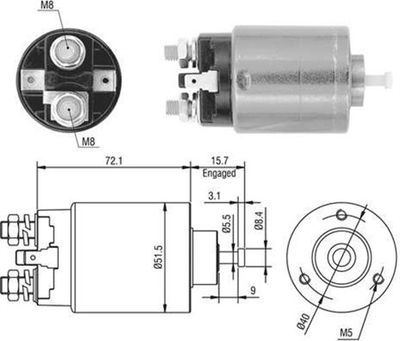 Ievilcējrelejs, Starteris MAGNETI MARELLI 940113050463