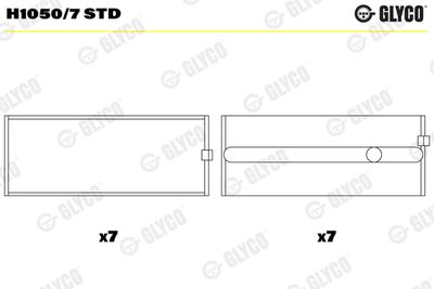 Подшипник коленвала GLYCO H1050/7 STD