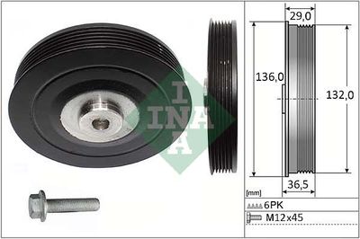Комплект ременных шкивов, коленчатый вал Schaeffler INA 544 0007 20