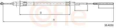 Тросик, cтояночный тормоз COFLE 92.10.4153