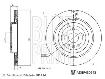 Bremžu diski BLUE PRINT ADBP430243