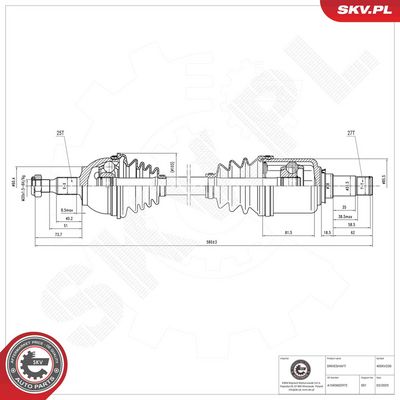 Piedziņas vārpsta ESEN SKV 40SKV230