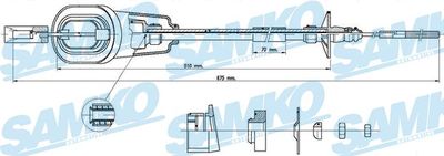 Трос, управление сцеплением SAMKO C0317C